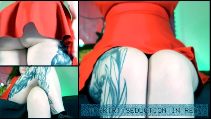 Upskirt Seduction In Red - THE ELEANOR GEE - MP4