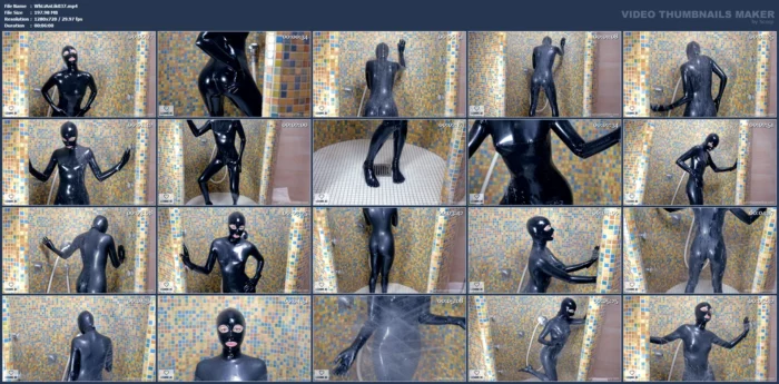 Latex Shower Scene - WHATLIZANNELIKES / LIZANNE_L - MP4