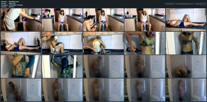 Oiled And Creamed Girl Gunged In The Caravan - WAMGIRLX - MP4