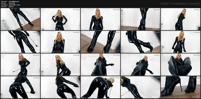 Suffer To Worship My Spiky Boots & Shiny Ass - YOUNG GODDESS KIM / GODDESS KIMS FANTASIES - MP4