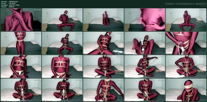 My Little Self-Bondage In Zentai - ZULEIKA PRINCESS / KINKY PRINCESS Z - MP4