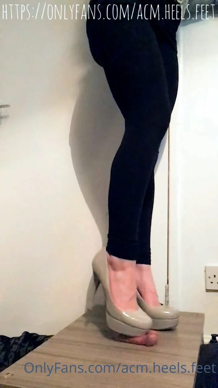 Platform High Heel Cock Crushing And Some Stomps On That Little Cock - ACM FEET & HEELS - MP4
