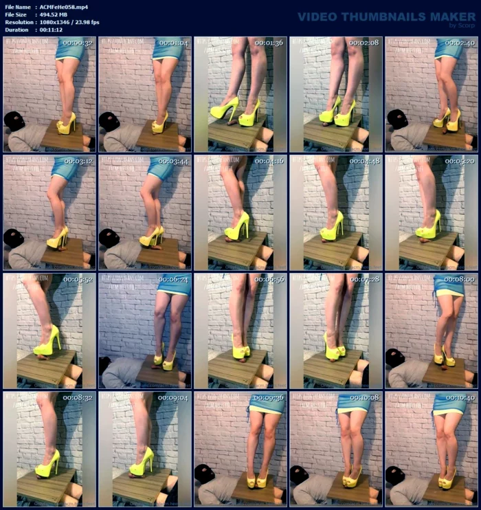 I Think He Liked My New Party Dress He Made A Mess Under My Shoes Looking At Me In It! - ACM FEET & HEELS - MP4