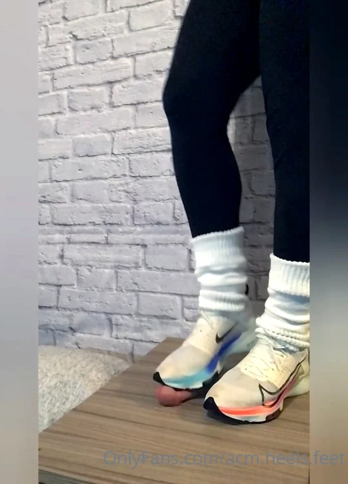 Giving His Cock A Work Out With My Gym Shoes - ACM FEET & HEELS - MP4