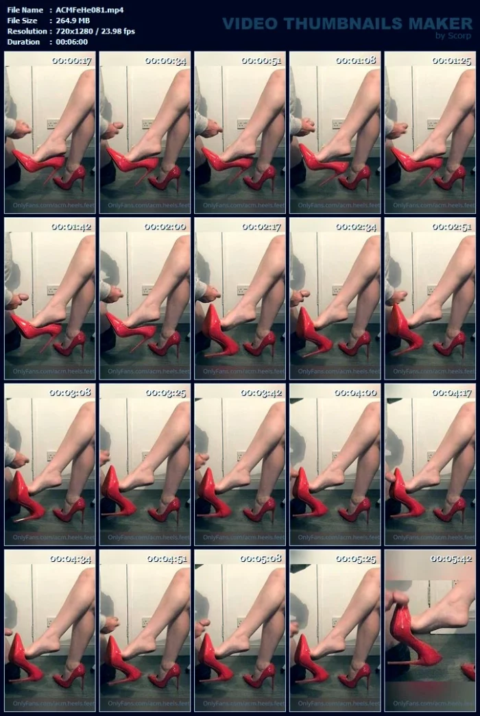 Dangling My Stiletto Heel Waiting Patiently On His Sticky Mess To Polish My Shoe! - ACM FEET & HEELS - MP4