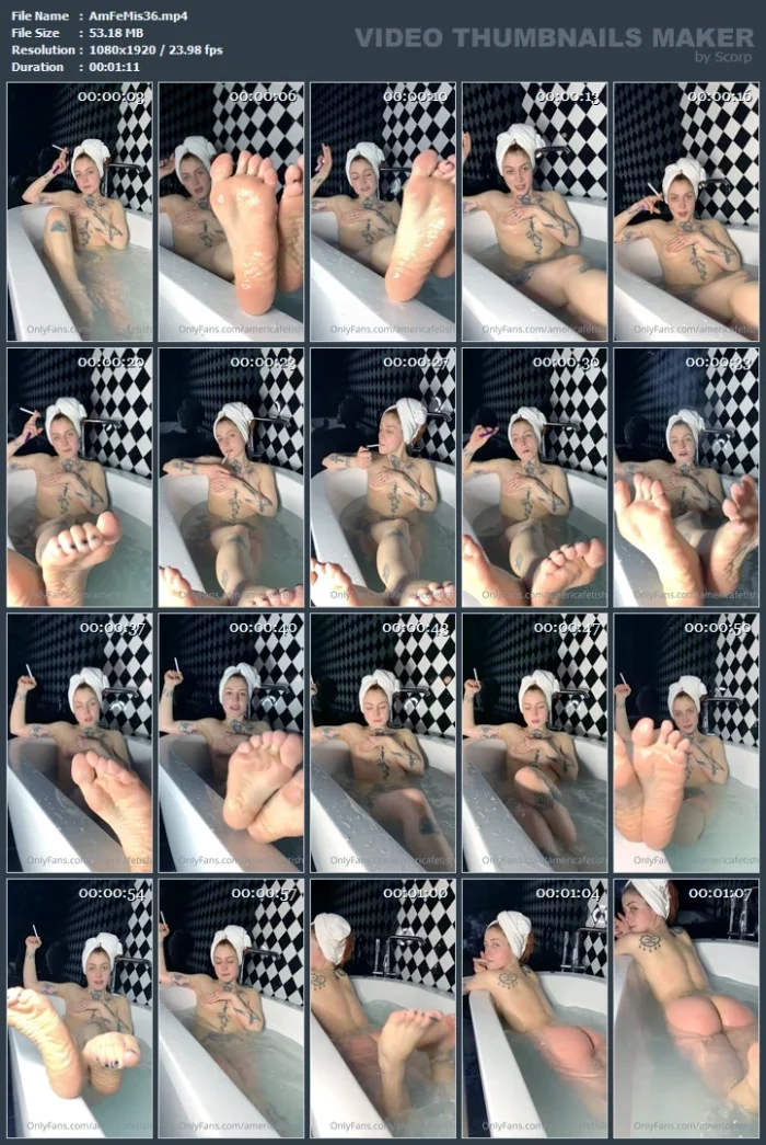 I Allow You To Worship Me While I Shower For As Long As My Cigarette Lasts - AMERICA FETISH MISTRESS BDSM - MP4