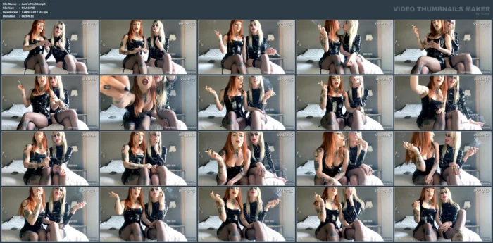 Two Fetish Goddesses Smoking - AMERICA FETISH MISTRESS BDSM - MP4