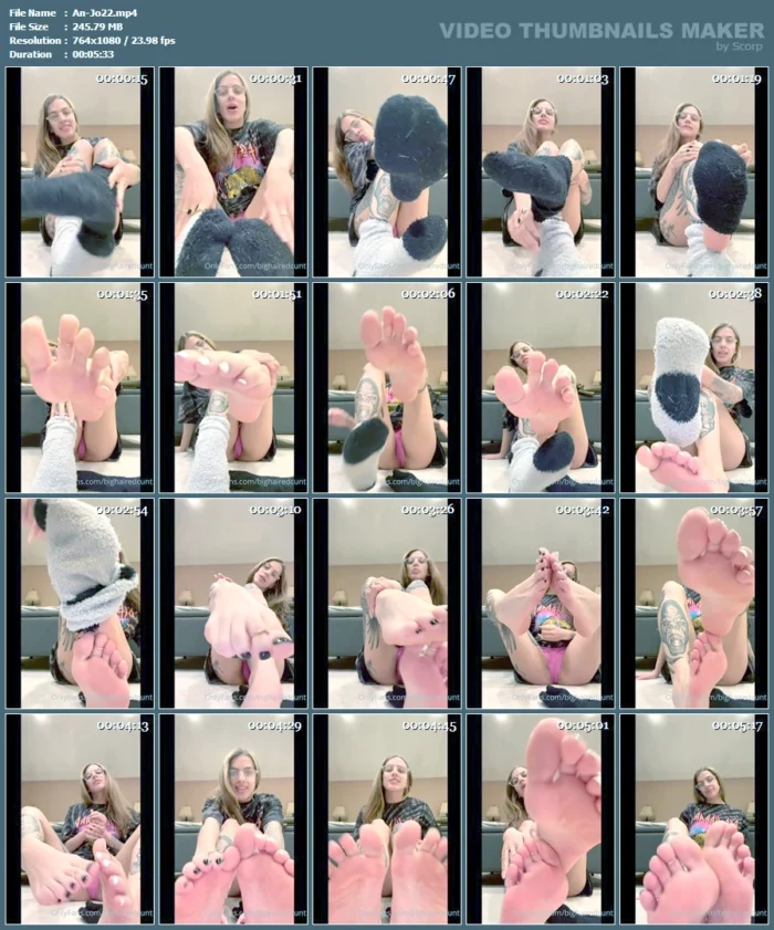 Sock Removal JOI - ANNA-JO / BIGHAIREDCUNT - MP4