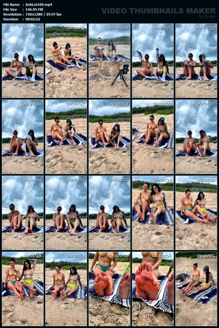 We Were Taking Pictures And Videos At The Beach! Being Sexy And Cute! - ASHLEY LOTTS - MP4