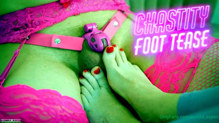  Chastity Foot Tease - AURORA ASPEN - MP4
