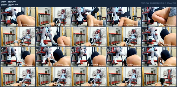 Foot Slave Training - MISTRESS MERCY RAGE / BLAZED BRAT - MP4