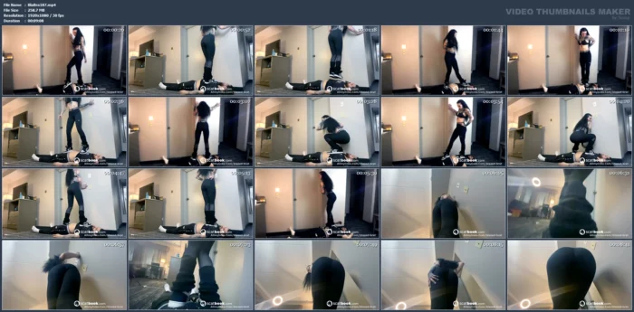 Slave Trampled After Gym - MISTRESS MERCY RAGE / BLAZED BRAT - MP4