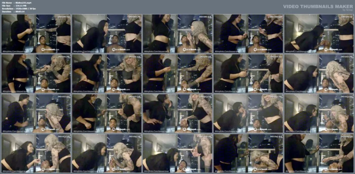 Human Ashtray Double Domme - MISTRESS MERCY RAGE / BLAZED BRAT - MP4