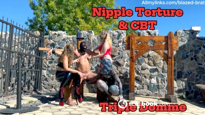 Nipple Torture & CBT - MISTRESS MERCY RAGE / BLAZED BRAT - MP4