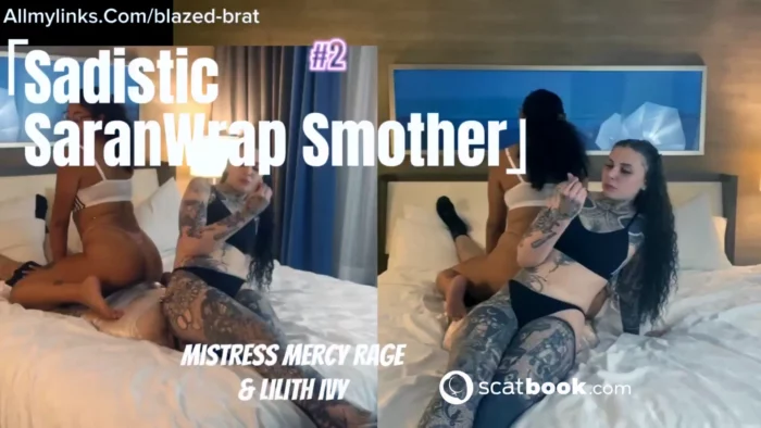 Sadistic Saran Wrap Smothering With Lilith Ivy - MISTRESS MERCY RAGE / BLAZED BRAT - MP4