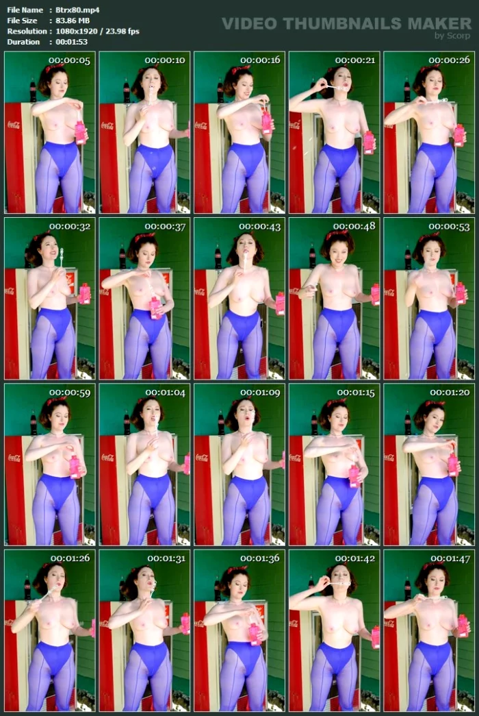 Watch Me Blow Bubbles In These Blue Wolfords - BEATRIX - MP4