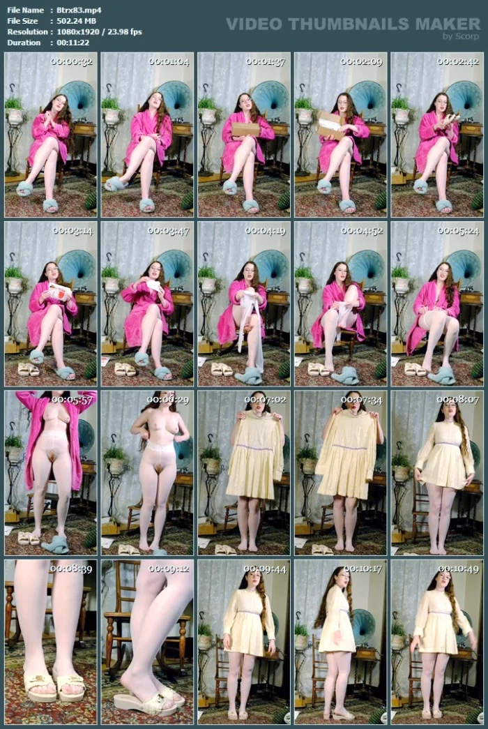 Watch Me Try On A 1960s Mod Dress With Crotchless Pantyhose And New Shoes! - BEATRIX - MP4