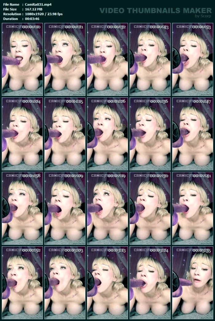 Sucking Off My Sex Machine, Wishing It Was Your Big Juicy Dick In My Throat - CAMI RAE / CAMICUTESOLES - MP4