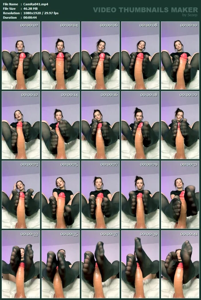 I Love Teasing Your Cock With My Nylon Feet - CAMI RAE / CAMICUTESOLES - MP4