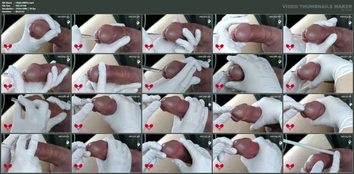 Perfect Extraction Of Sperm Directly From The Urethra. Close-Up Of The Glass Straw Sounding - CLOSE UP EXTREME - MP4