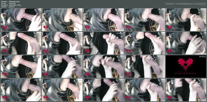 To Satisfy Baphomet, The Mistress Sucks The Sperm Out Of My Cock - CLOSE UP EXTREME - MP4