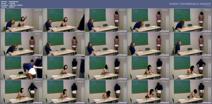 Nikki & Amber - Corner Time In Class - DIAPEREDONLINE - MP4