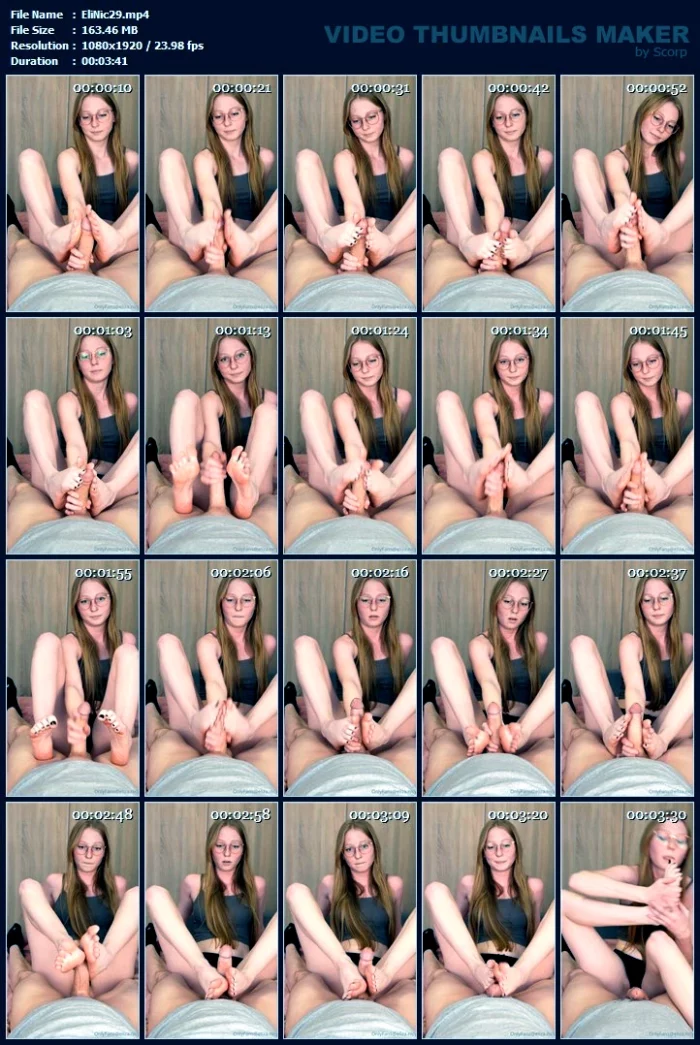 Footjob, Handjob, Couple Video - ELIZA NICY - MP4