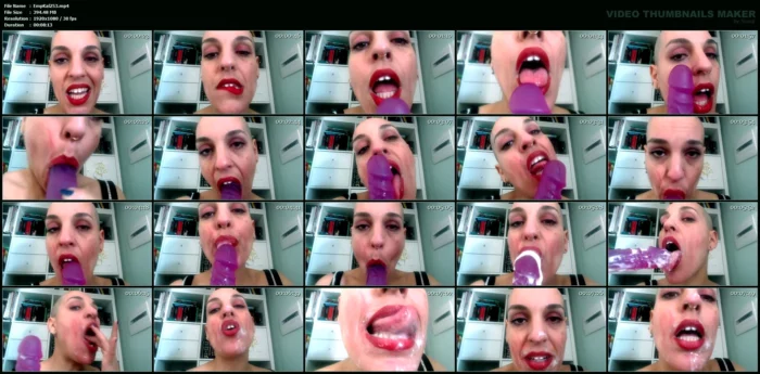 Sloppy And Messy Dildo Sucking - EMPREXKALA / KALA SMITH - MP4
