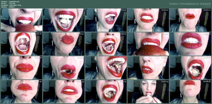 Smashing An Apple Inside My Mouth ASMR - EMPREXKALA / KALA SMITH - MP4