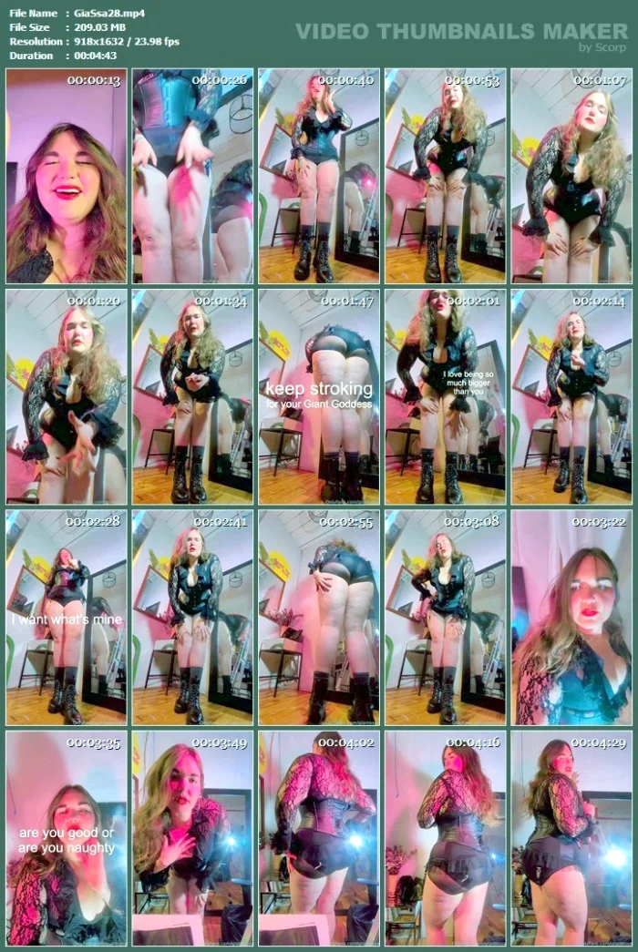 Bossy, Saucy Amazon Softly Dominates You And Teases You For Being Puny - GIANTESSA ALY G - MP4