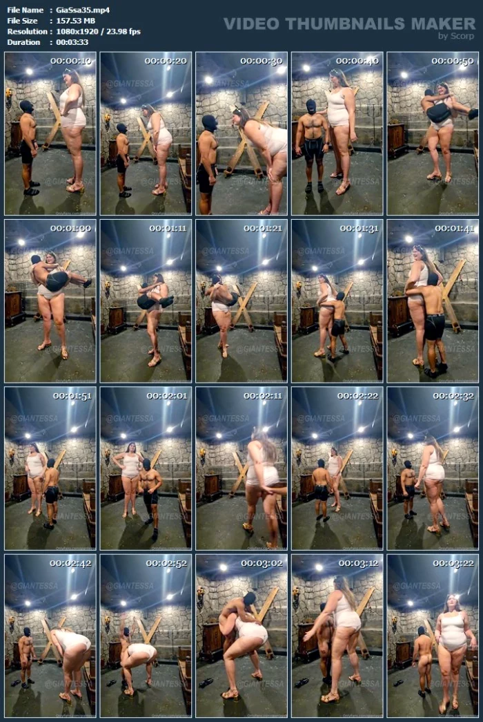 Unbelievable Lift & Carry Video! 7' 360lb (213cm 163kg) Amazon - GIANTESSA ALY G - MP4