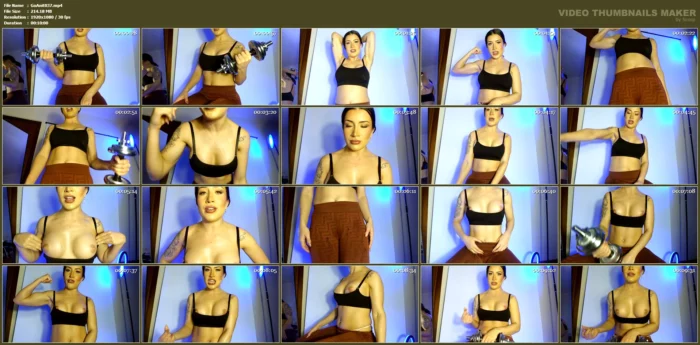 Dumbbells, Biceps, JOI And Degradation - GODDESS ANITTA - MP4