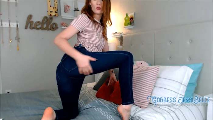 Jeans Fetish Tease - GODDESS JESSIBELLE / JESSI B - MP4