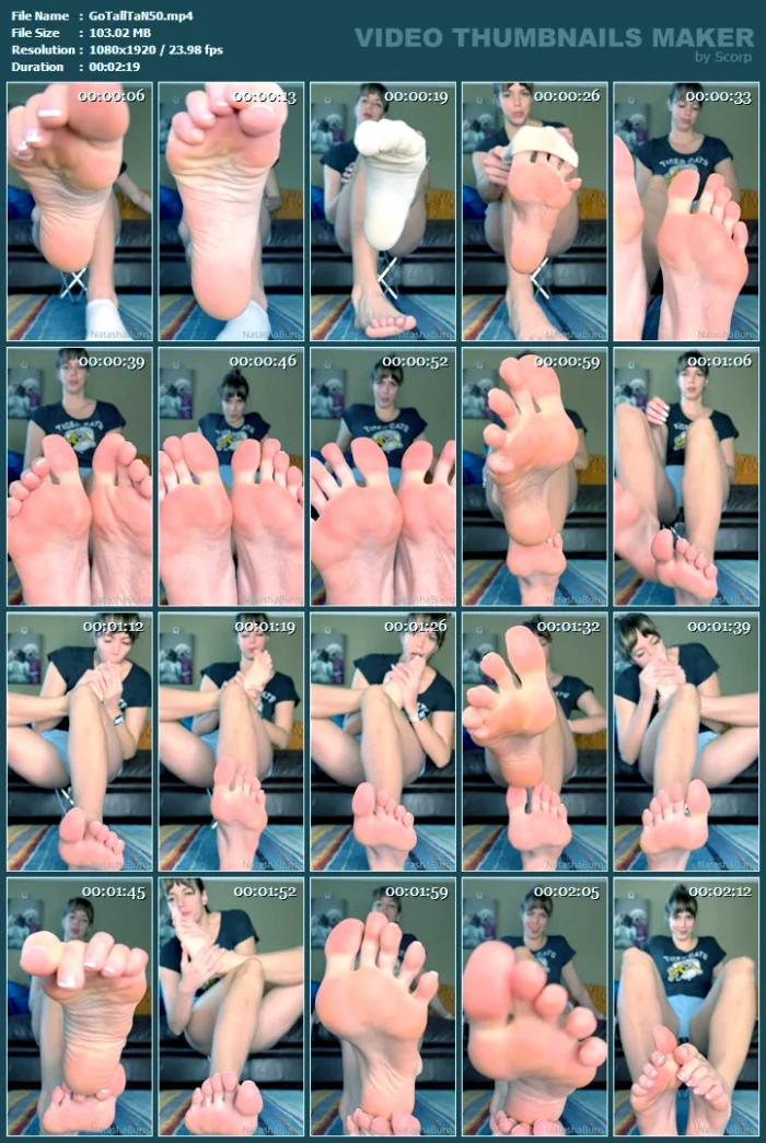 Tasha Makes You Smell Her Stinky Feet Post Workout - GODDESS TALL TASHA - MP4