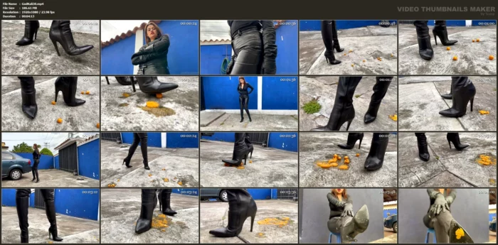 Kneel Down And Enjoy The Sound Of Food Popping - GODDESS KALINDA - MP4