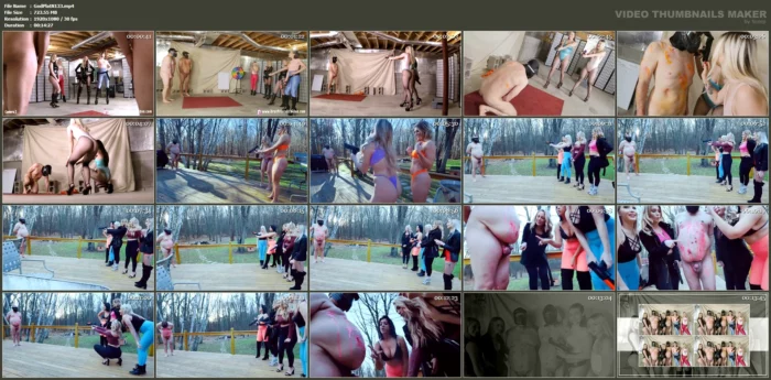 Paintball Fusillade On Live Slaves - GODDESS PLATINUM - MP4
