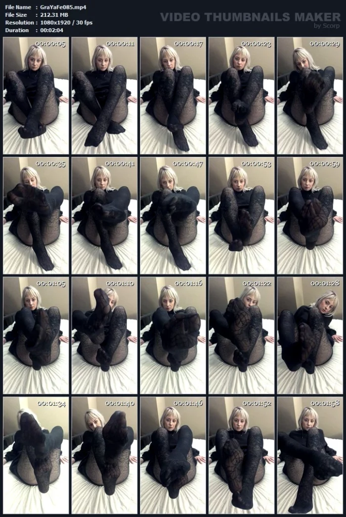 Teasing You In My Spiderweb Stockings - GRAVEYARDFEET / THEGODDESSGRAVES - MP4