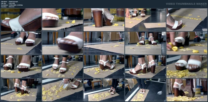 My Feet Was Already Dirty Because Ive Previously Crushed Modeling Clay Barefoot - ITALIAN GIRLFRIEND / AMATORIAL CRUSH CUPS - MP4