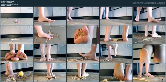 Mini Donuts And Fruit Under My Huge And Heavy Soles - ITALIAN GIRLFRIEND / AMATORIAL CRUSH CUPS - MP4