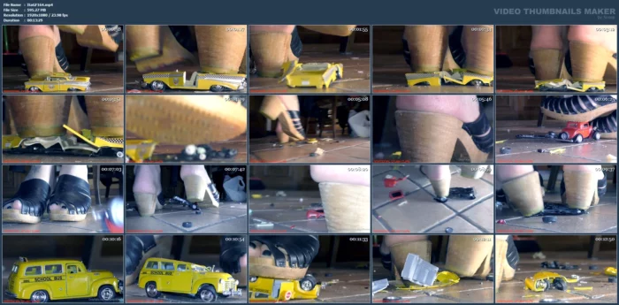 3 Metal Toy Cars Crush In Wooden Clogs - ITALIAN GIRLFRIEND / AMATORIAL CRUSH CUPS - MP4