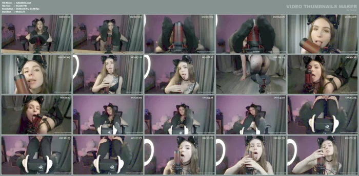 ASMR Cat Woman In Black Tights - MALINKAA98 / JUICYBABY - MP4