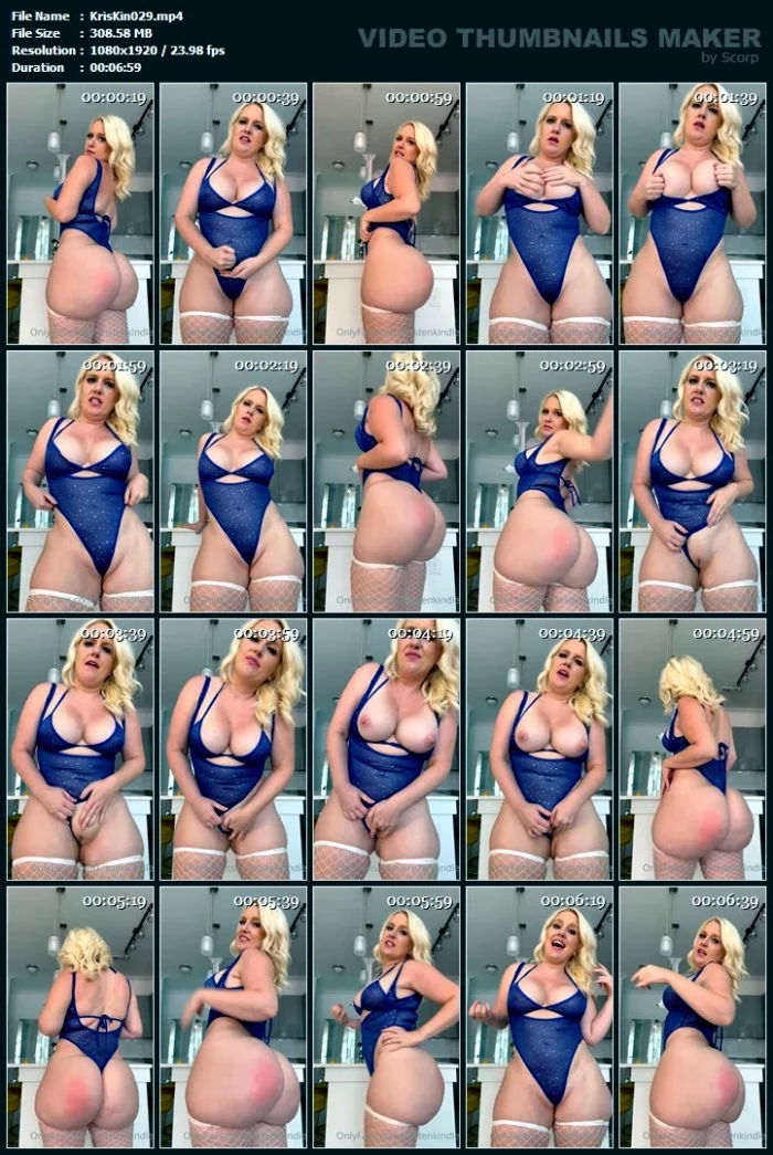 Follow My Instructions And Stroke Your Cock To Me In My New Sparkly Blue Outfit - KRISTEN KINDLE THE BOOTY GODDESS / WHITNEY BAGLEY / KKTBG - MP4