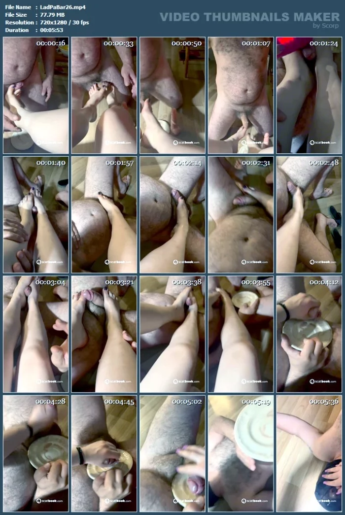 I Make Him Eat His Cum After Footjob - LADY PAIN BARBIE - MP4