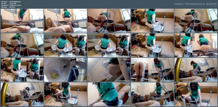 Diarrhea Spill Into Human Mouth For The Purpose Of Intestinal Cleanse Of The Mistress - MADAM TULPAN / FECAL LUXURY - MP4