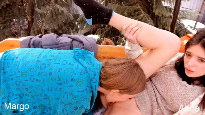 Dirty Show Outdoor Lesbi Fart, Pee, Atm - MARGOALISA / MARGO AND ALICE - MP4