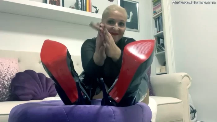 Your Mission Is To Lick The Sole Of My Boots And Worship My Ass - MISTRESS JOHANNA MADRID - MP4