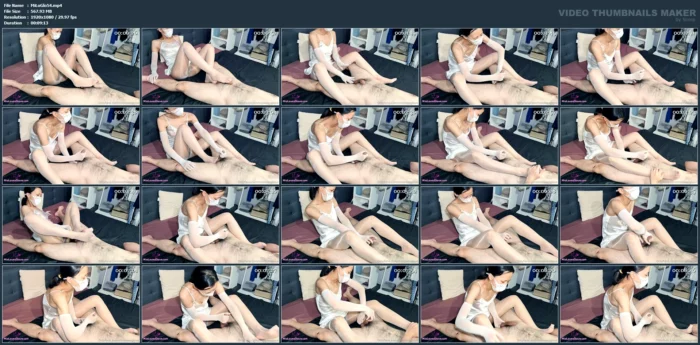 White Nylon Glove With Satin Dress - MIOLOVESGLOVE - MP4