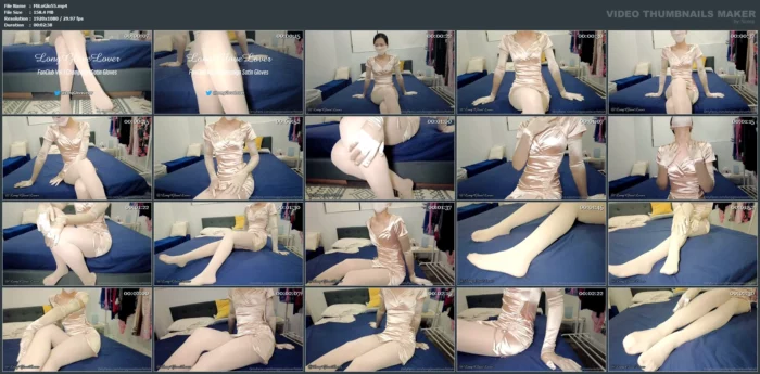 Glovejob Of Champaign Satin Opera Gloves Part 2 - MIOLOVESGLOVE - MP4
