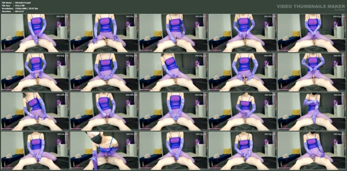 Purple Satin Glove - MIOLOVESGLOVE - MP4