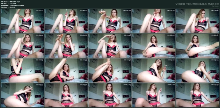 Winston Red, Lingerie With A Touch Of Red - SMOKING MISS M / MISTRESS MARLENA - MP4